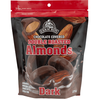 Farm Boy™ Bagged Dark Chocolate Covered Double Roasted Almonds (275 g)