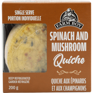 Farm Boy™ Spinach & Mushroom Quiche (200 g)