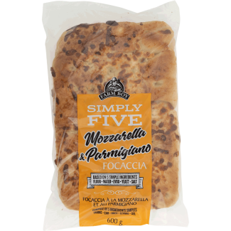 Farm Boy™ Simply Five Mozzarella & Parmigiano Focaccia (600 g)