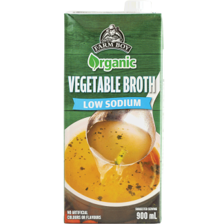 Farm Boy™ Organic Low-Sodium Vegetable Broth (900 ml)