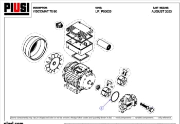 O-Ring til pumpehus Viscomat