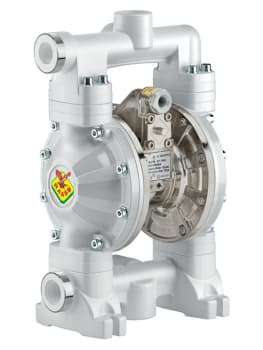 Membranpumpe Raasm 1/2" 60 ltr, PP/alu, membran i NBR, kuler i Hytrel, sete i AISI316