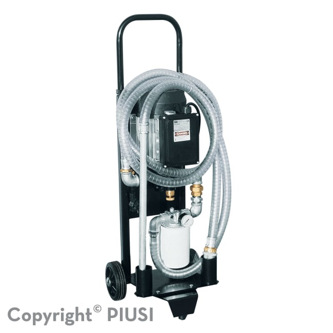 Oljepumpe på tralle