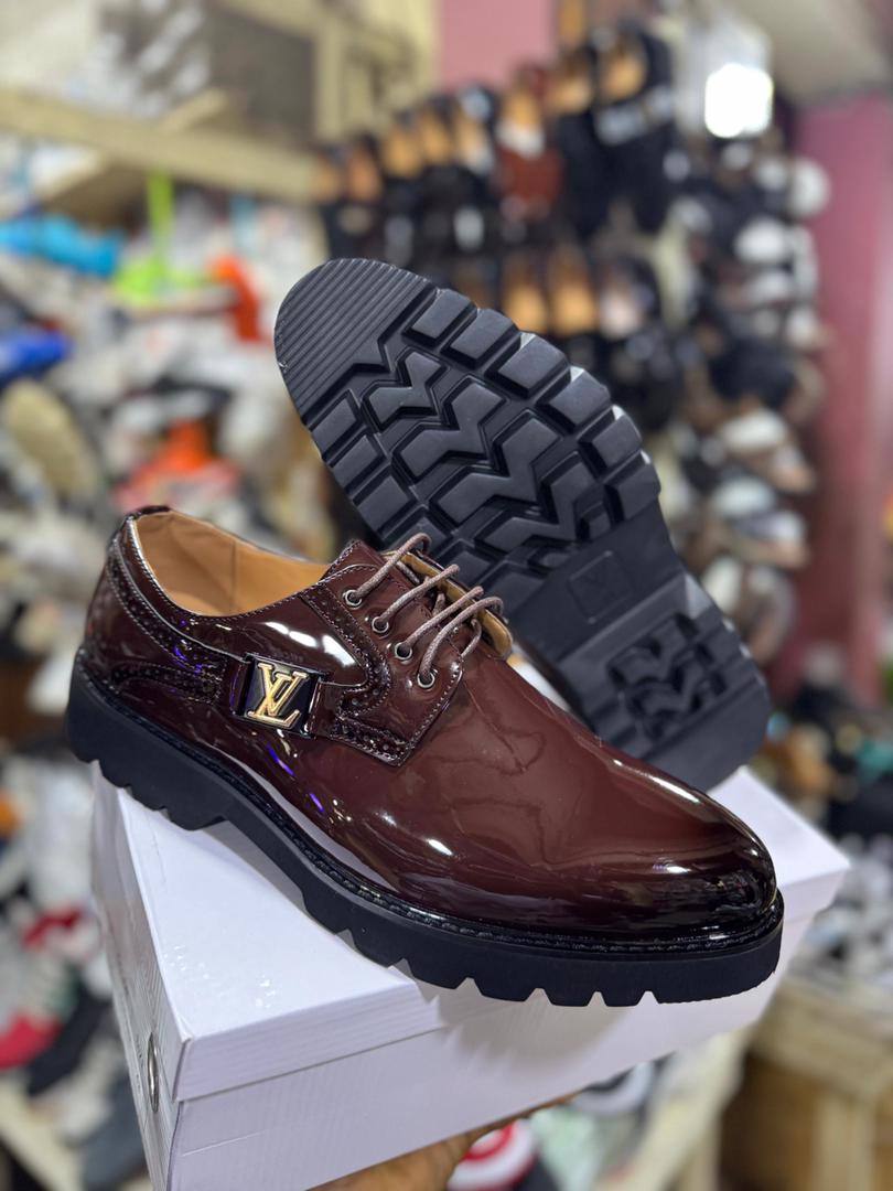 Mirror Coffee Dress Shoes – Glossy Patent Leather | Formal Lace-Up Shoes for Men
