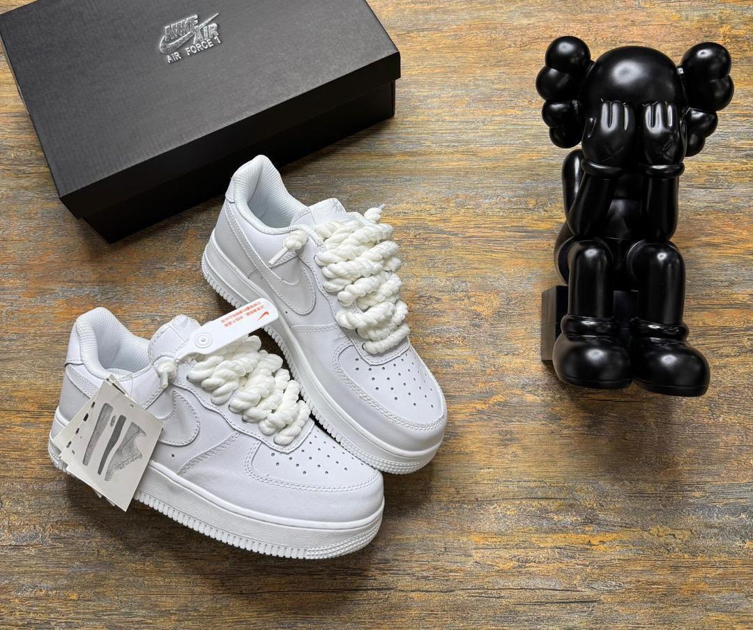 Big Lace Nike Air Force 1 '07 – Triple White | Classic All-White Leather Sneakers