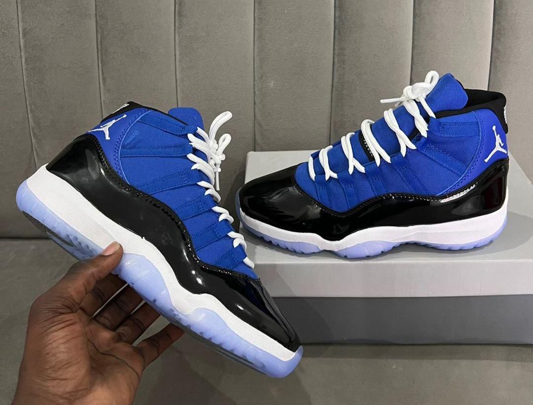 Limited Edition Air Jordan Retro Sneakers - Blue, Black & White