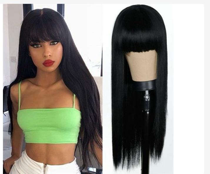 Matte Silk Long Straight Hair Wig – Sleek and Elegant