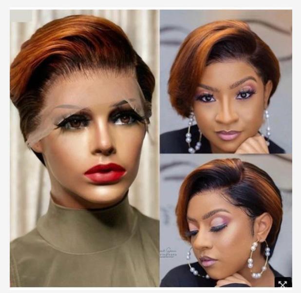 Chic Short Auburn Bob Wig with Voluminous Style
