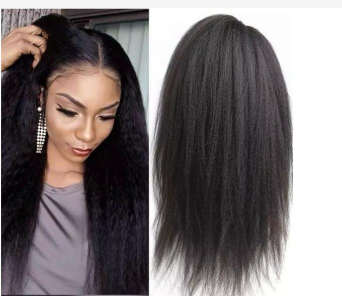 Natural Black Deep Wave Lace Front Wig for a Full, Voluminous Look