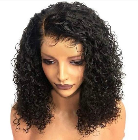 Natural Black Curly Wig with Defined Volume