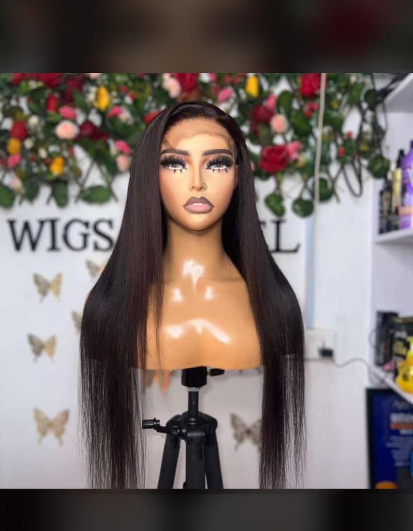 Long Straight Dark Brown Wig