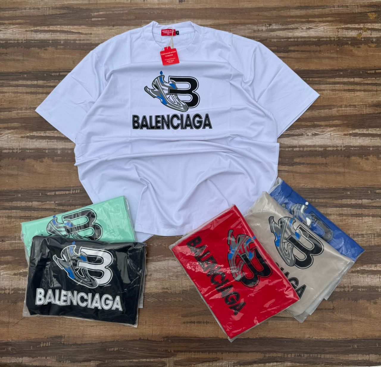 Balenciaga Logo T-Shirts in Multiple Colors with Packaging