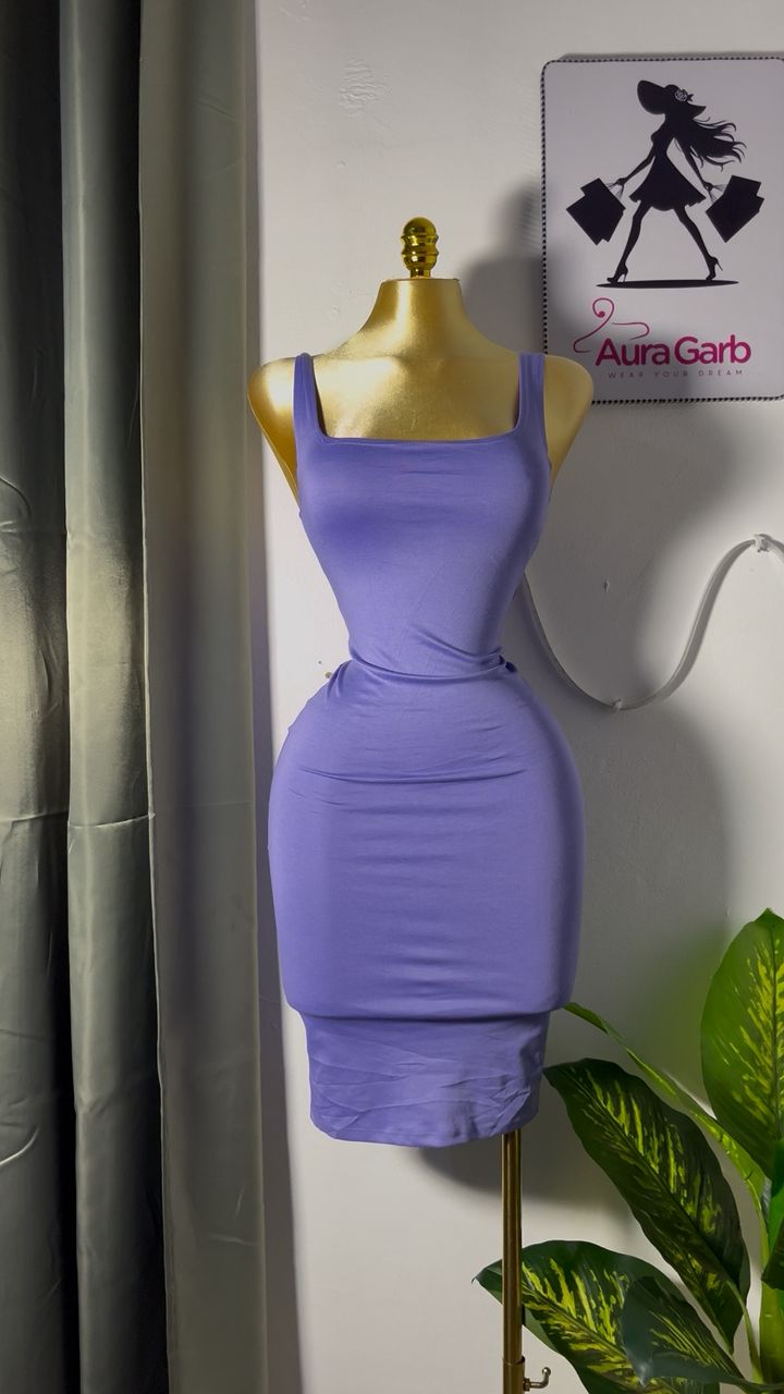 Elegant Lavender Bodycon Dress