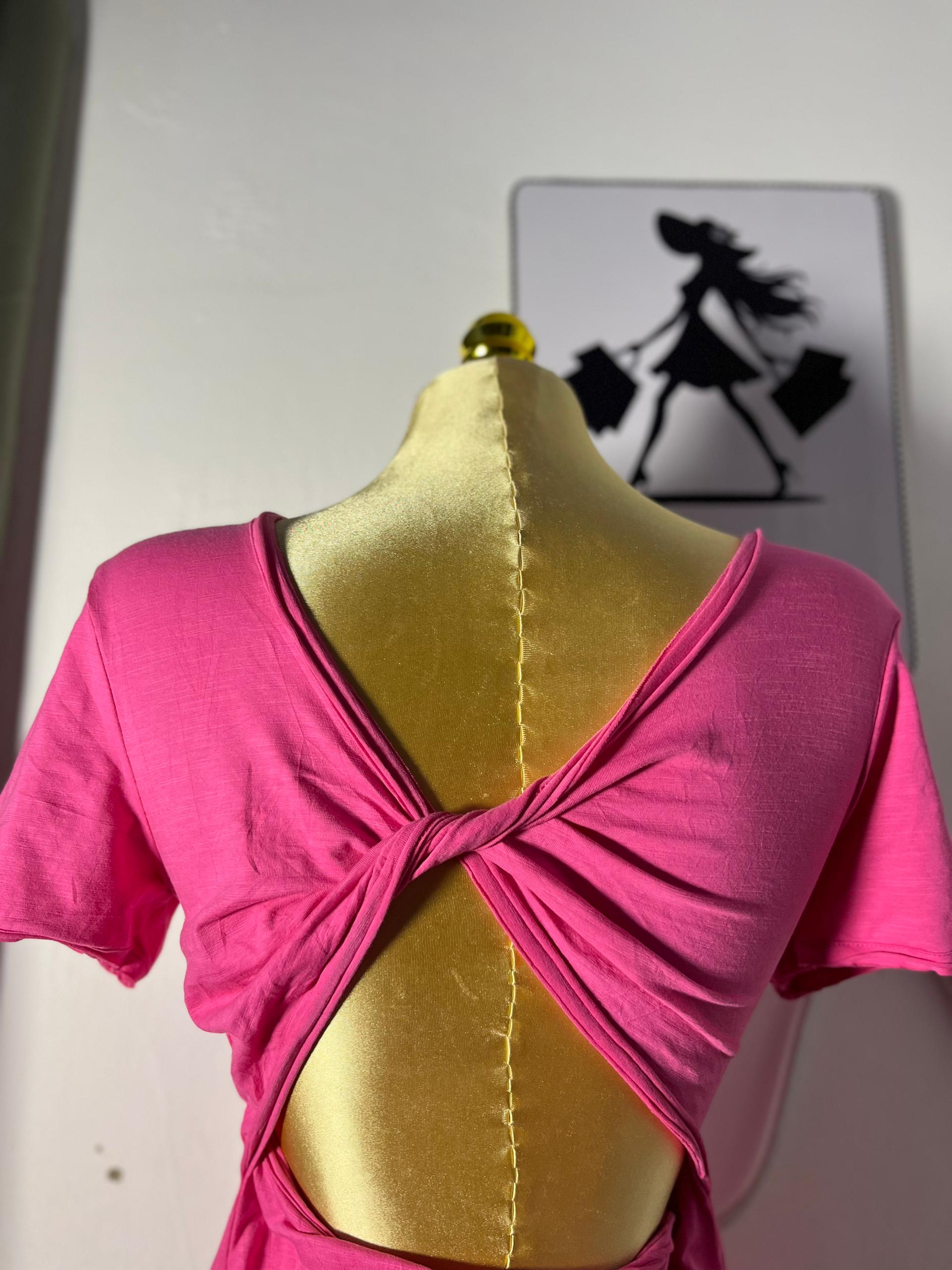 Pink Bodycon Dress - Long 1