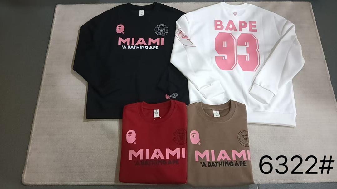 BAPE Graphic Hoodie (Black, White, Red, Tan)