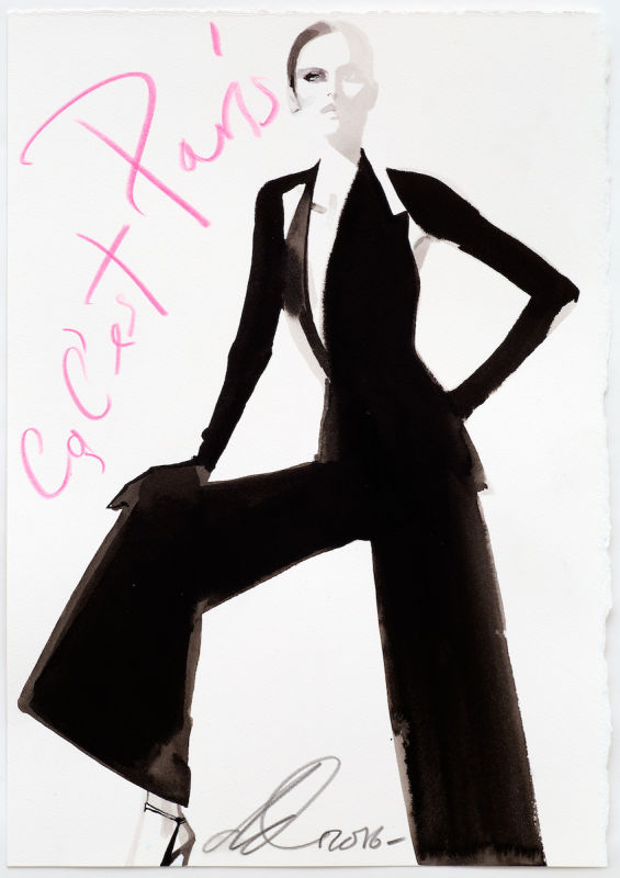 David Downton Couture Drawings