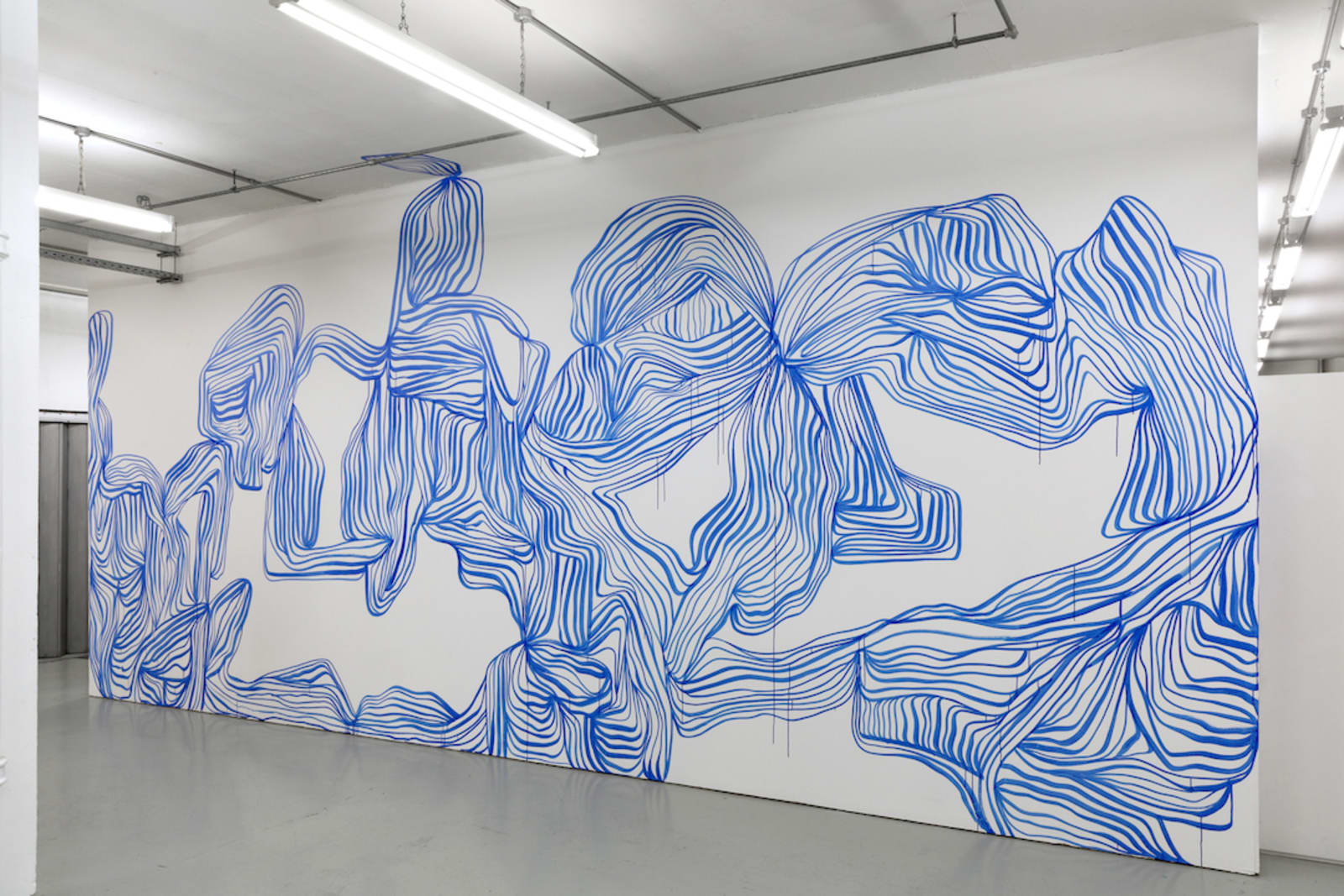 Ultramarine Line Painting Wall Painting Tanya Ling Studio