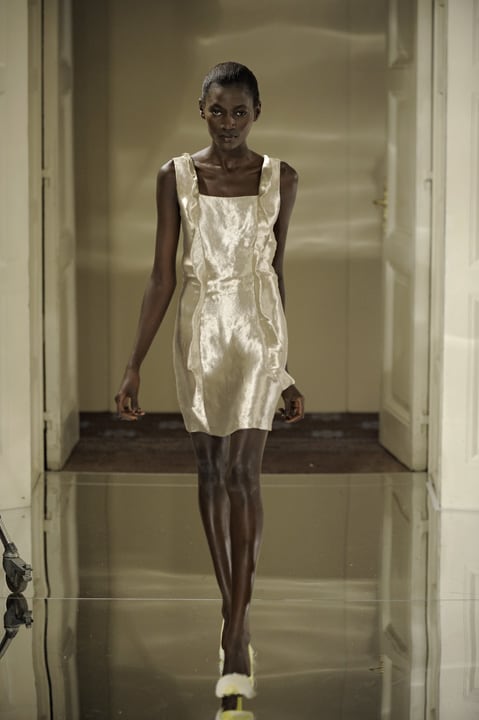 Dynosaur Dress in Gold