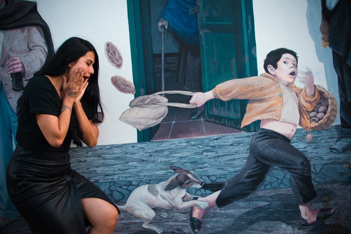 Murals in the picturesque streets of Tibasosa