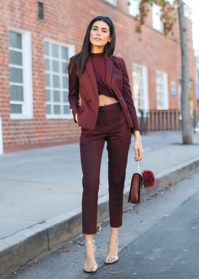 Total Burgundy outfit