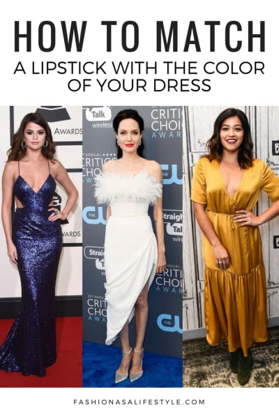 How to pick a lipstick with the color of your dress