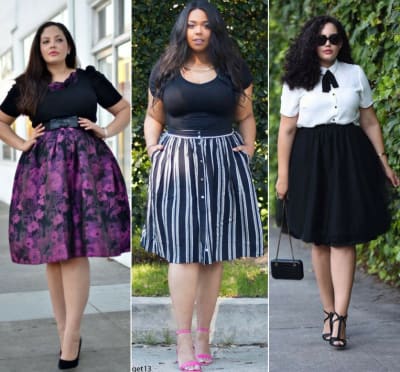 Curvy Girls a-line Skirts Outfit