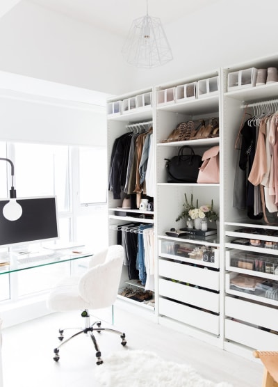 Closet decluttering process