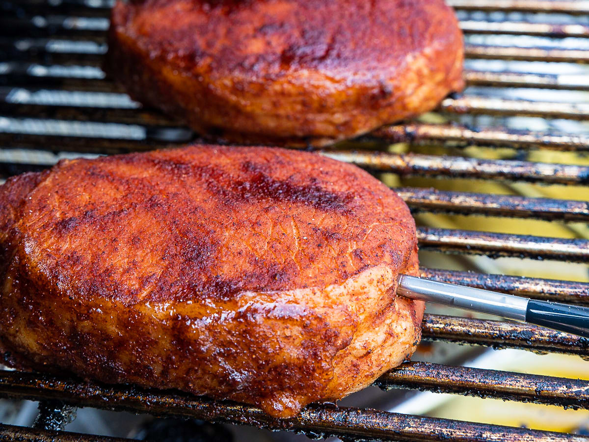 Smoke Traeger Pork Chops at 225°F
