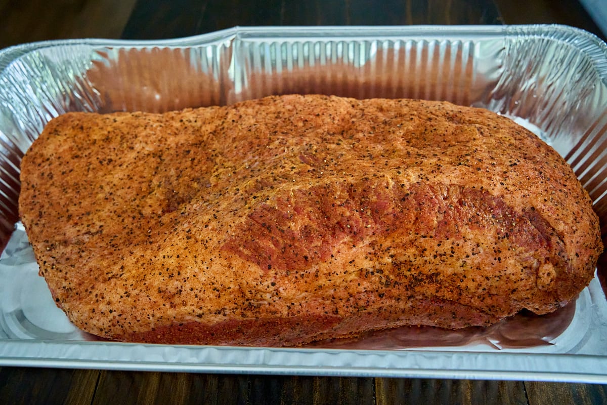 Smoked Brisket with rub