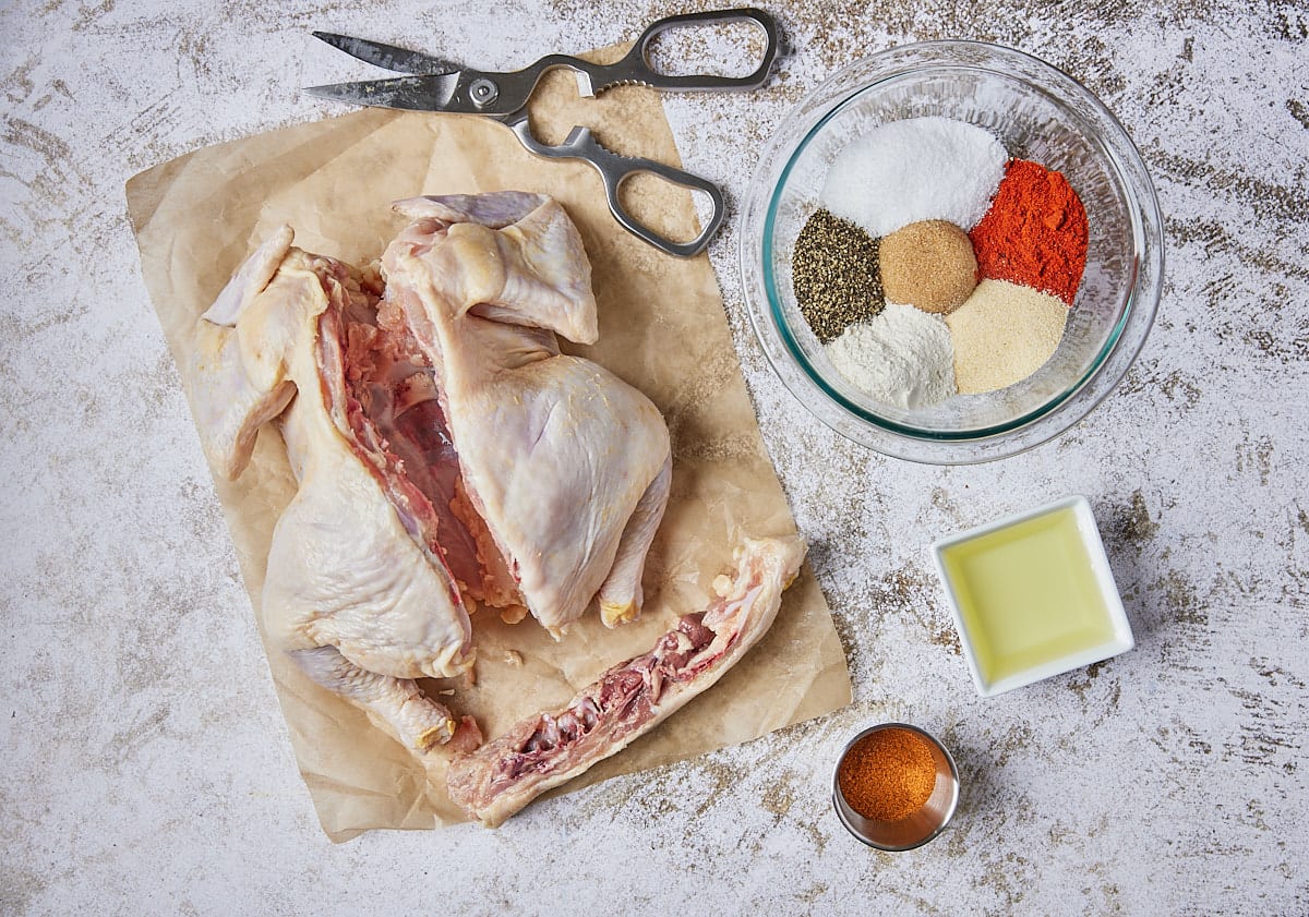 Smoked Spatchcock Chicken - Remove backbone