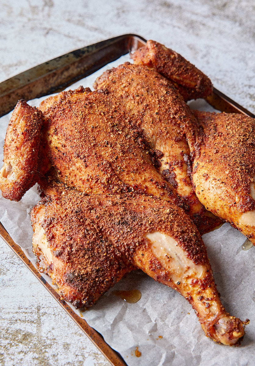 Smoked Spatchcock Chicken With Crispy Skin-image