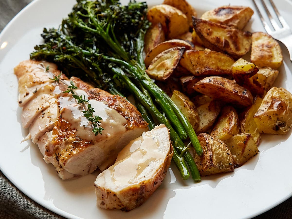 Smoked Whole Chicken Served