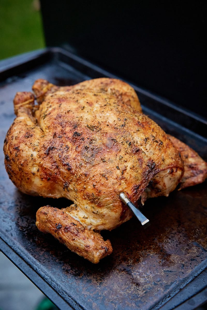 Smoked Whole Chicken Resting