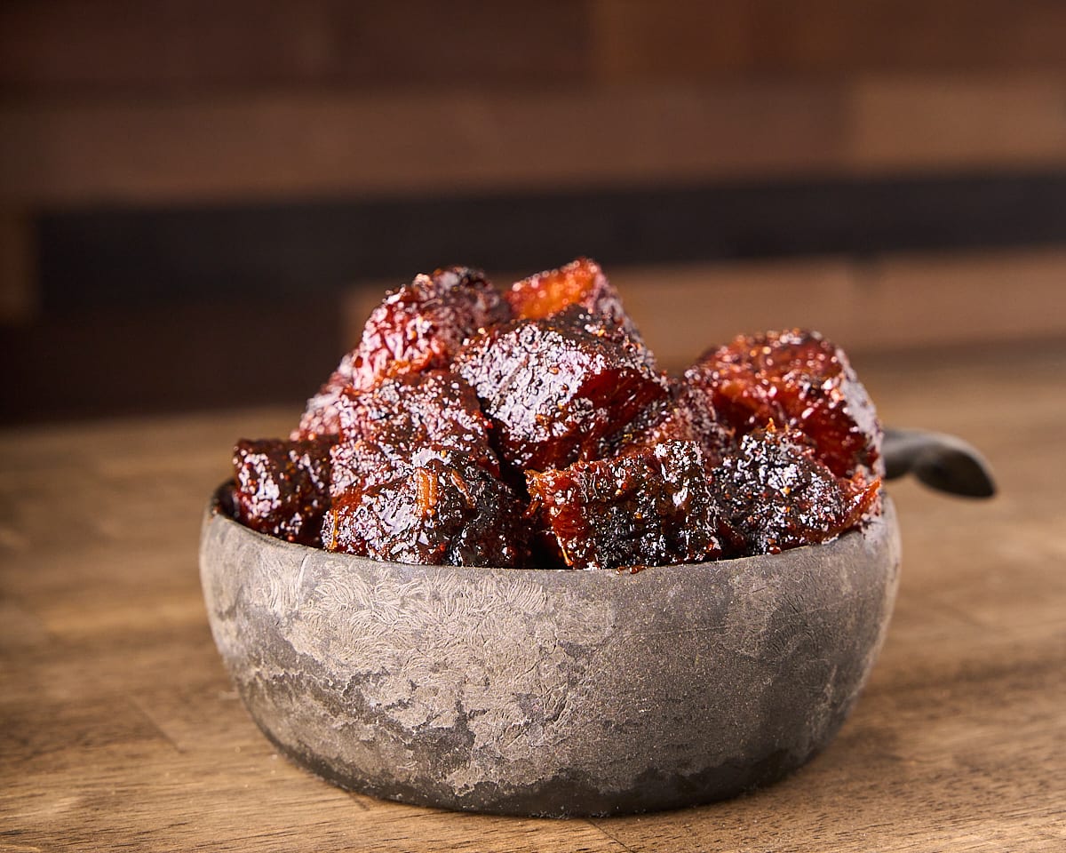 Serve the brisket burnt ends