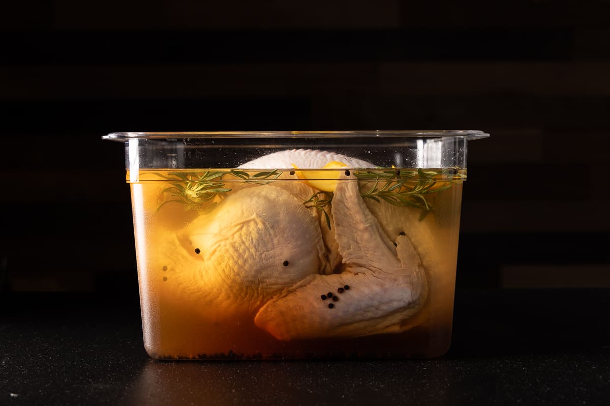 Brine the turkey 48 hours before cooking