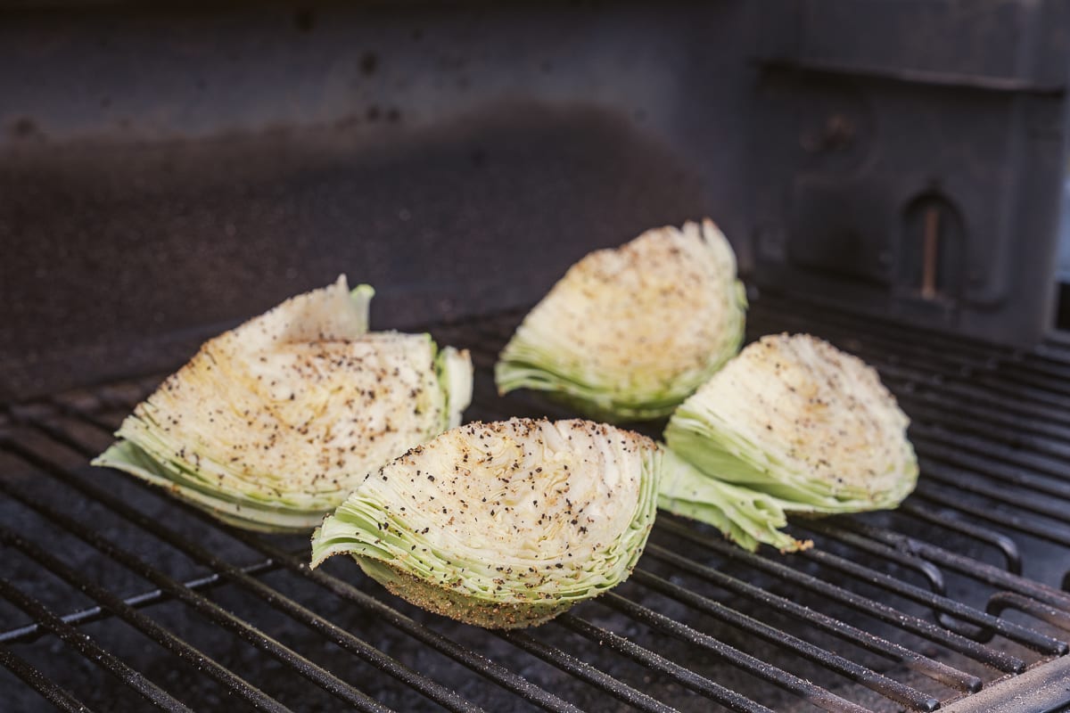 Smoke the cabbage for 20 minutes