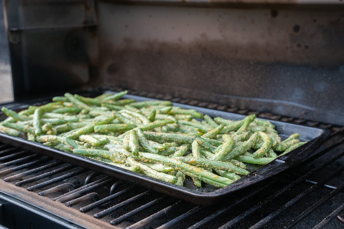 Grill the green beans for 1 hour