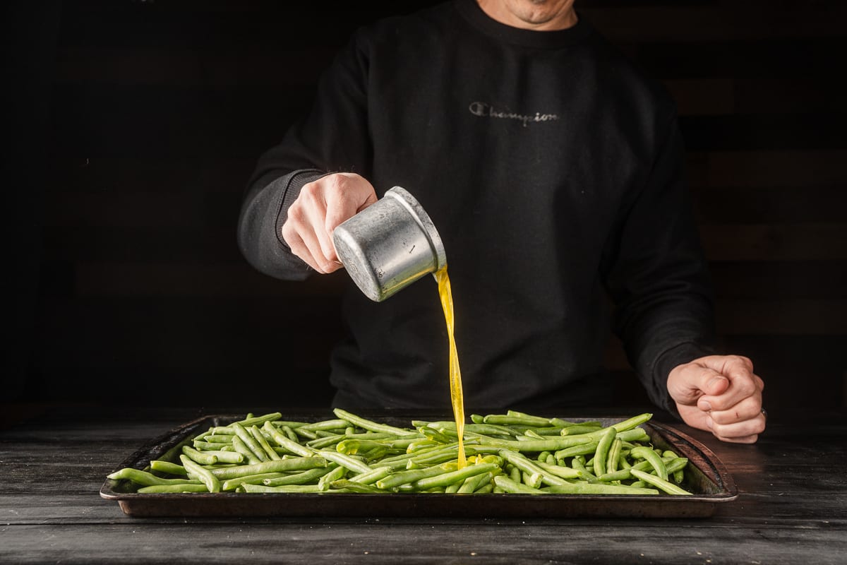 Toss the green beans in butter