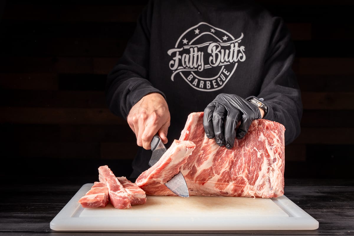 Slice the pork ribs into individual ribs