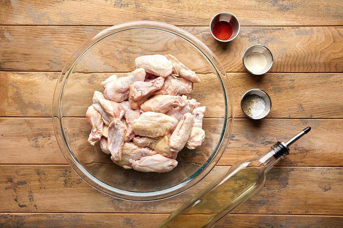 Season the grilled chicken wings