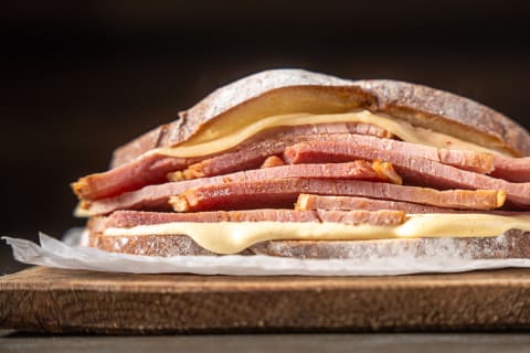 Leftover Smoked Ham Sandwich