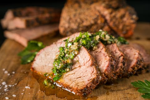 Grilled Tri Tip With Chimichurri Sauce
