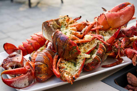 Grilled Lobster Tails With Lemon Garlic Butter