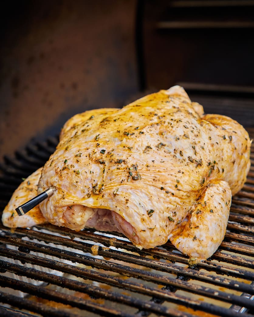 Smoked Whole Chicken in Smoker