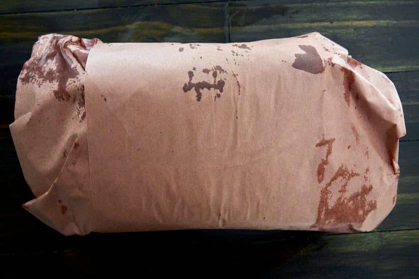 Smoked Brisket wrapped in butcher paper