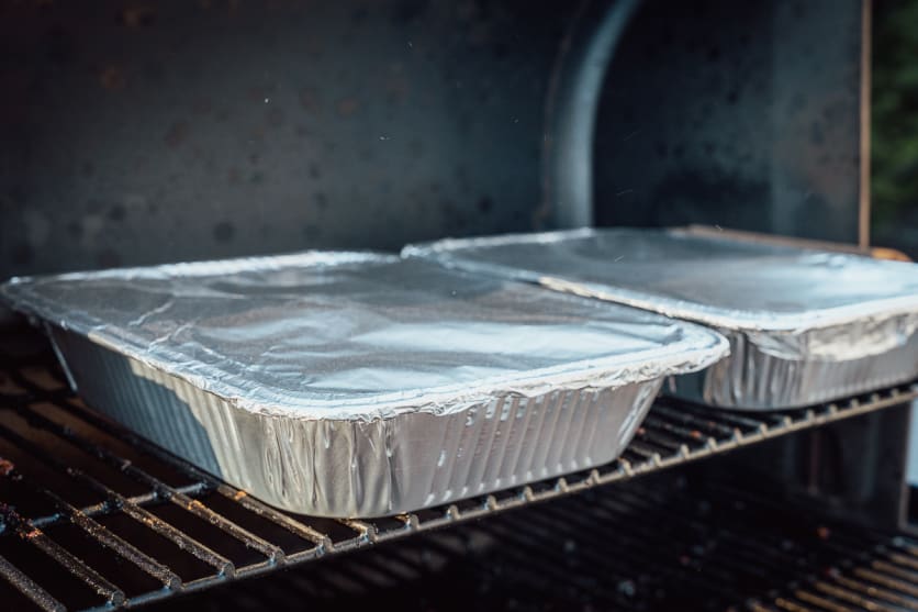 Place foiled wrapped party ribs on the smoker