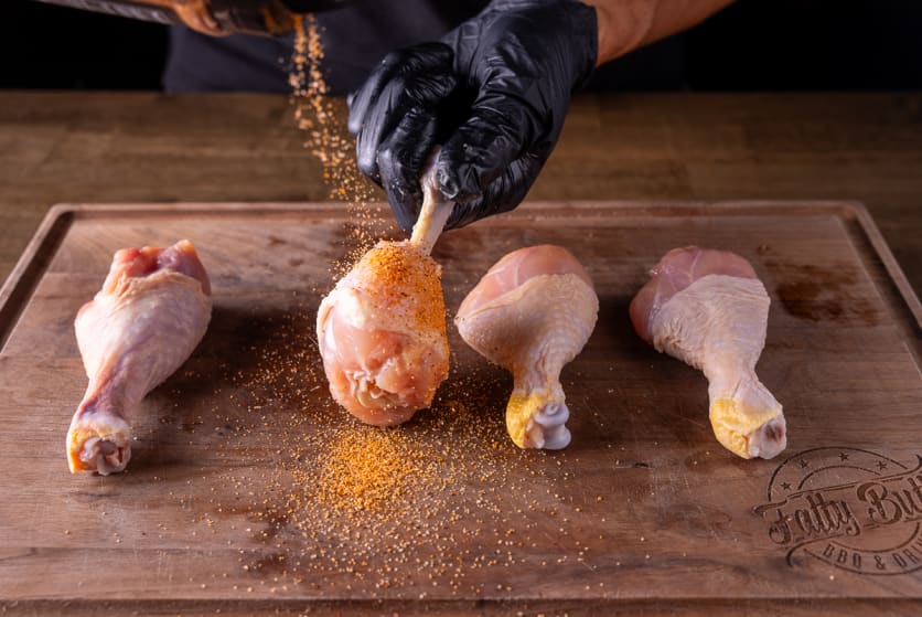 Season the chicken lollipops