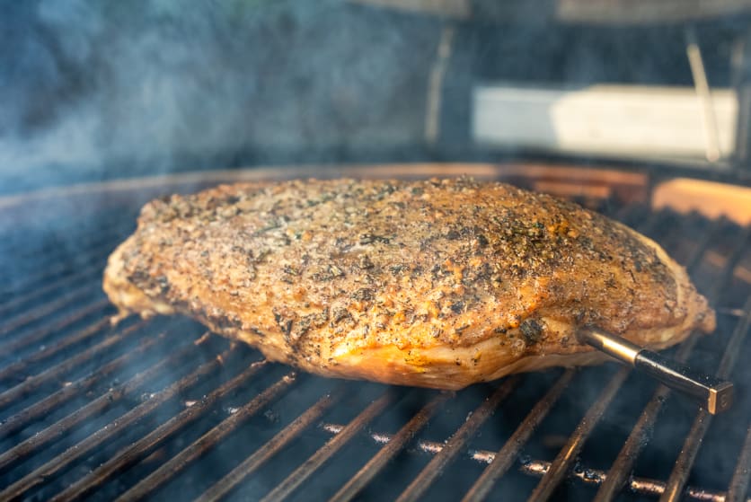 Turkey breast on the smoker