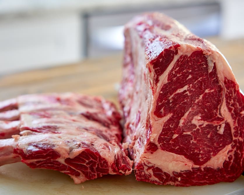 Remove and tie the bones back to the prime rib