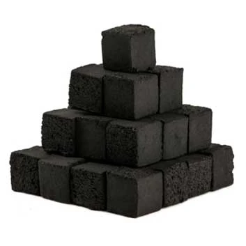 cube shaped coconut charcoal briquette